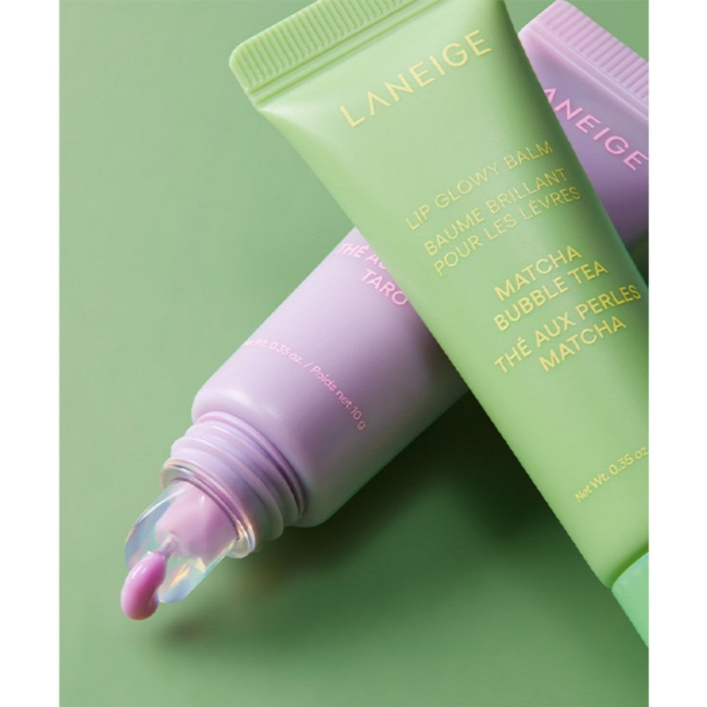 LANEIGE Lip Glowy Balm, 10g [Bubble Tea Collection] (Matcha Bubble Tea / Taro Bubble Tea)