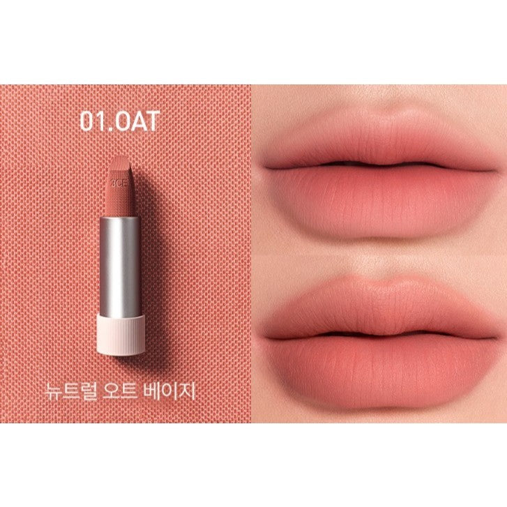 3CE Cashmere Hug Lipstick 3.5g (10 Colors)