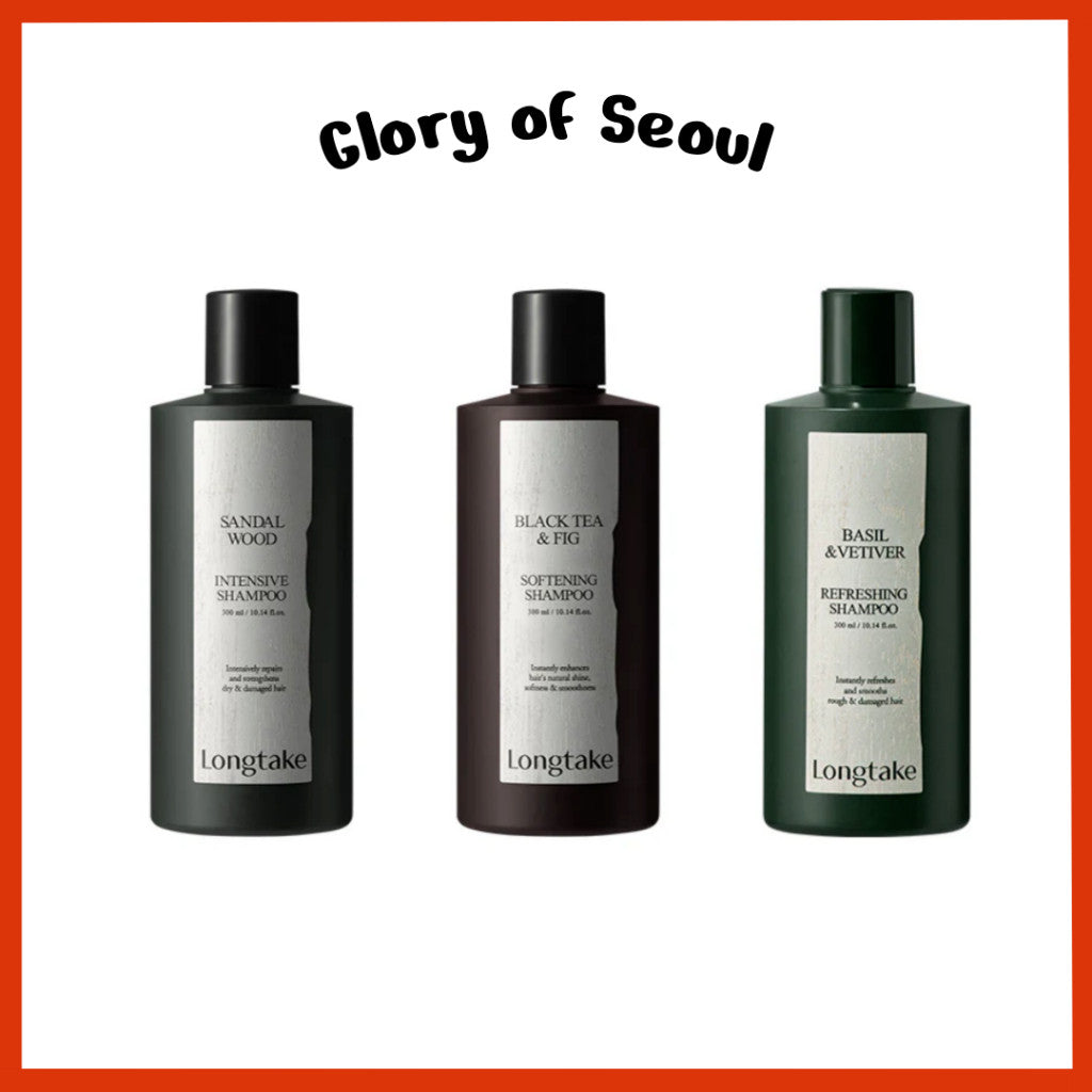 Champú Longtake 300 ml (3 tipos) │ Sándalo / Té negro e higo / Albahaca y vetiver