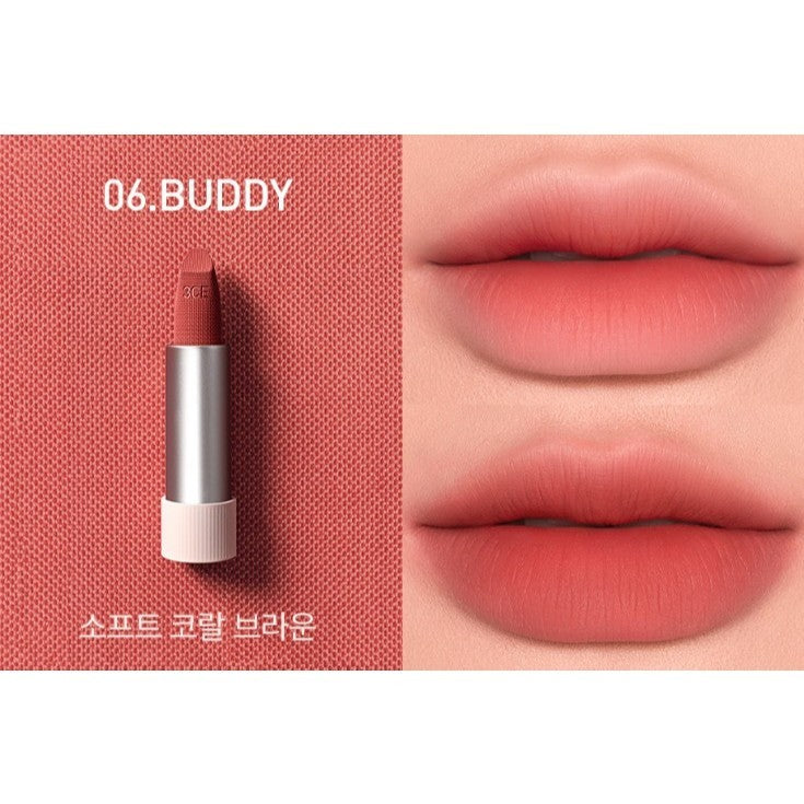 3CE Cashmere Hug Lipstick 3.5g (10 Colors)