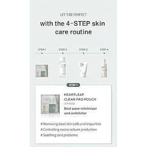 ANUA Heartleaf Soothing Trial Kit, Toner 40ml + Lotion 20ml + Ampoule 10ml + Pad 1 Pack*2 Patches