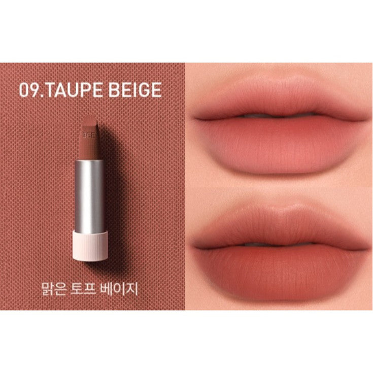 3CE Cashmere Hug Lipstick 3.5g (10 Colors)