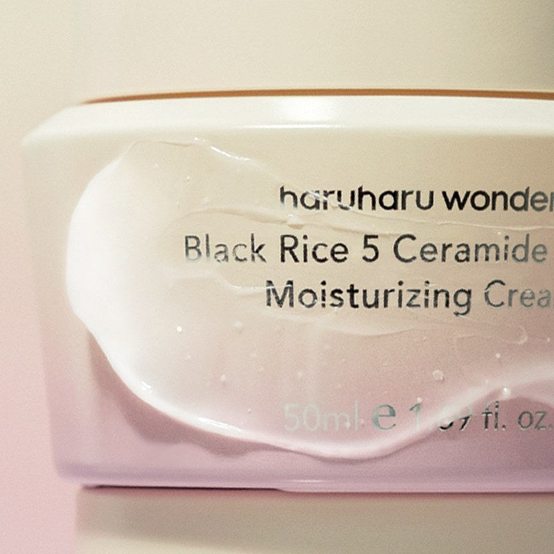 Crema hidratante con 5 ceramidas y arroz negro Black Rice de haruharu wonder, 50 ml