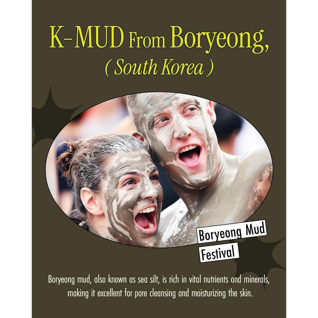 BRMUD Recovery Mud Clay Face Mask 110ml | Hydrating & Moisturizing Pore Cleanser Korean Mask