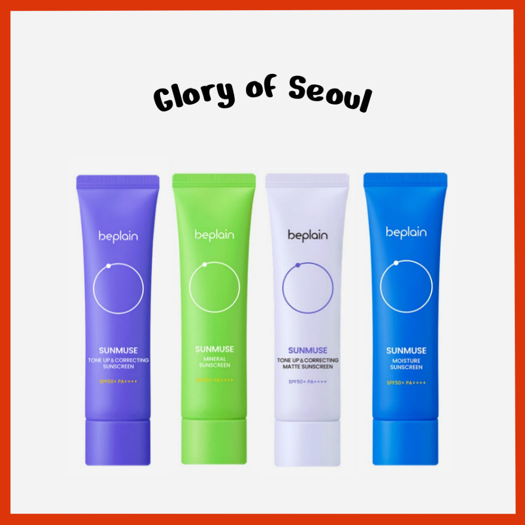 beplain Sun Muse Protector Solar 50ml (4 tipos) │ Tone-up & Correcting Mate / Hidratante / Mineral / Tone-up & Correcting