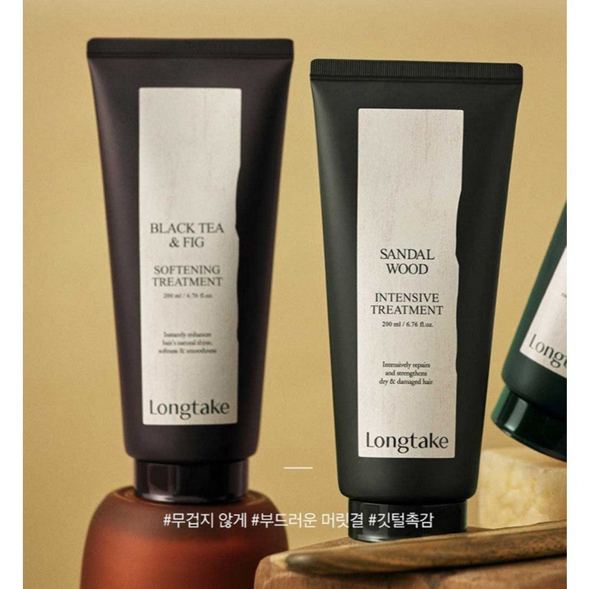 Longtake Treatment 200ml (2 Types) │ Sandalwood Intensive Treatment / Black Tea & Fig Softening Treatment