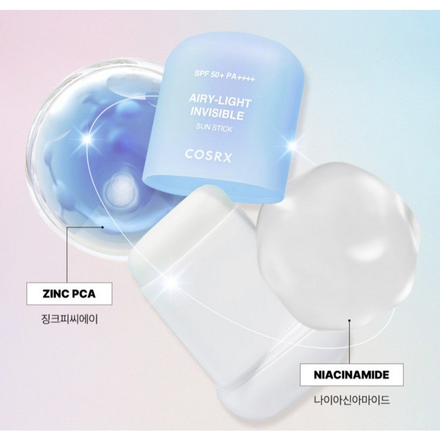 COSRX Airy-Light Invisible Sun Stick SPF50+ PA++++, 19g