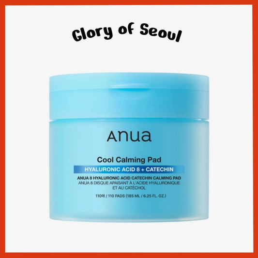 ANUA 8 Hyaluronic Acid Catechin Calming Pad 110 Pads 185ml