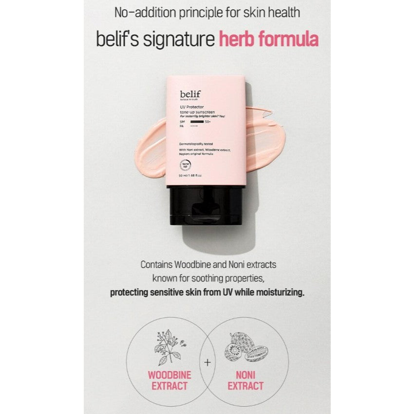 BELIF UV Protector sunscreen 3Types ( multi sunscreen+ 50ml, tone-up 50ml, leports 80ml )