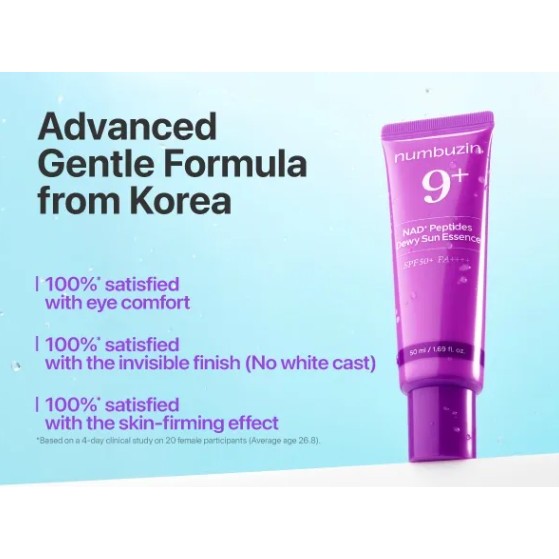 numbuzin No.9 NAD+ Peptides Dewy Sun Essence 50ml