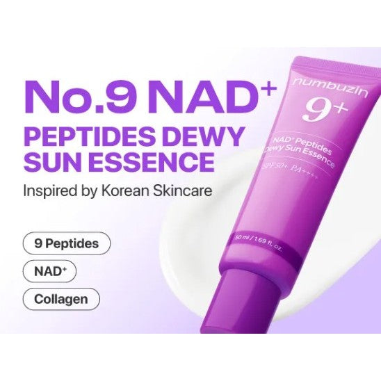 numbuzin No.9 NAD+ Peptides Dewy Sun Essence 50ml