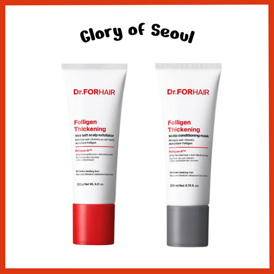 [Renewed] DR.FORHAIR Folligen Thickening Sea Salt Exfoliator 250g, Conditioning Mask 200ml