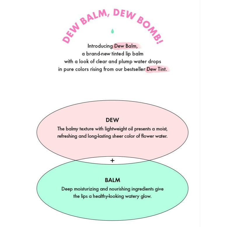 Amuse DEW BALM with Vegan, 6color / 3.2g