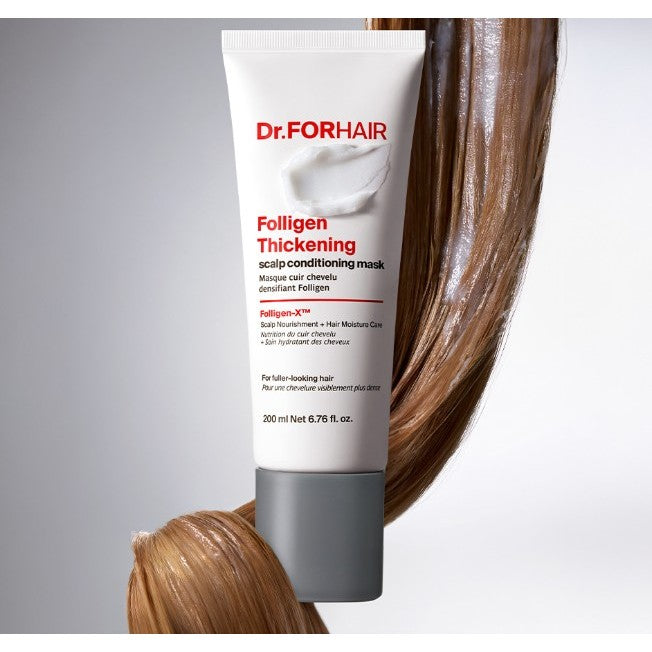 [Renewed] DR.FORHAIR Folligen Thickening Sea Salt Exfoliator 250g, Conditioning Mask 200ml