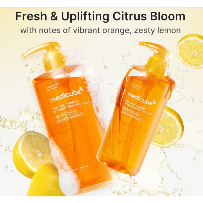 MEDICUBE Kojic Acid Turmeric Vita Brightening Body Wash, 400ml