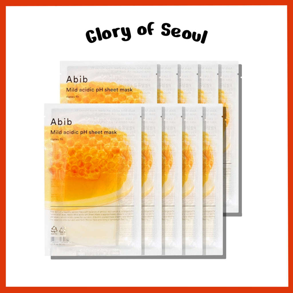 [SET] Abib Mild Acidic pH Honey Fit Sheet Mask 30ml*10 Sheets