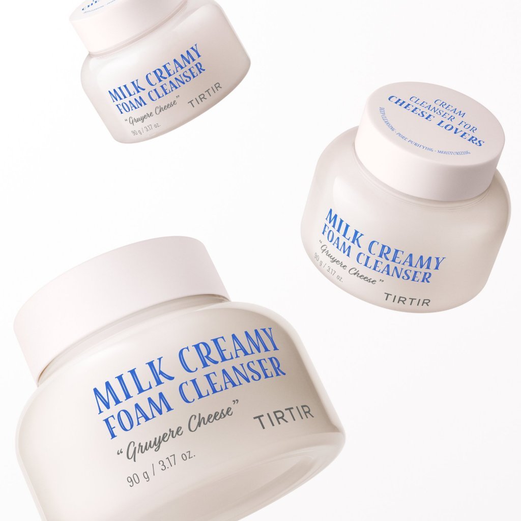 TIRTIR Milk Creamy Foam Cleanser 90g │ Gruyere Cheese Edition