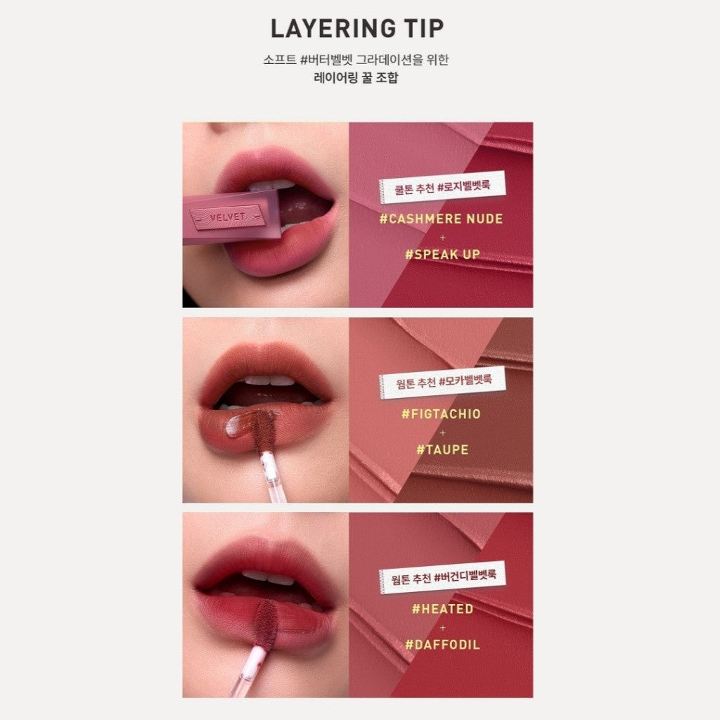 [NEW] 3CE Velvet Lip Tint Plush (13 Colors)