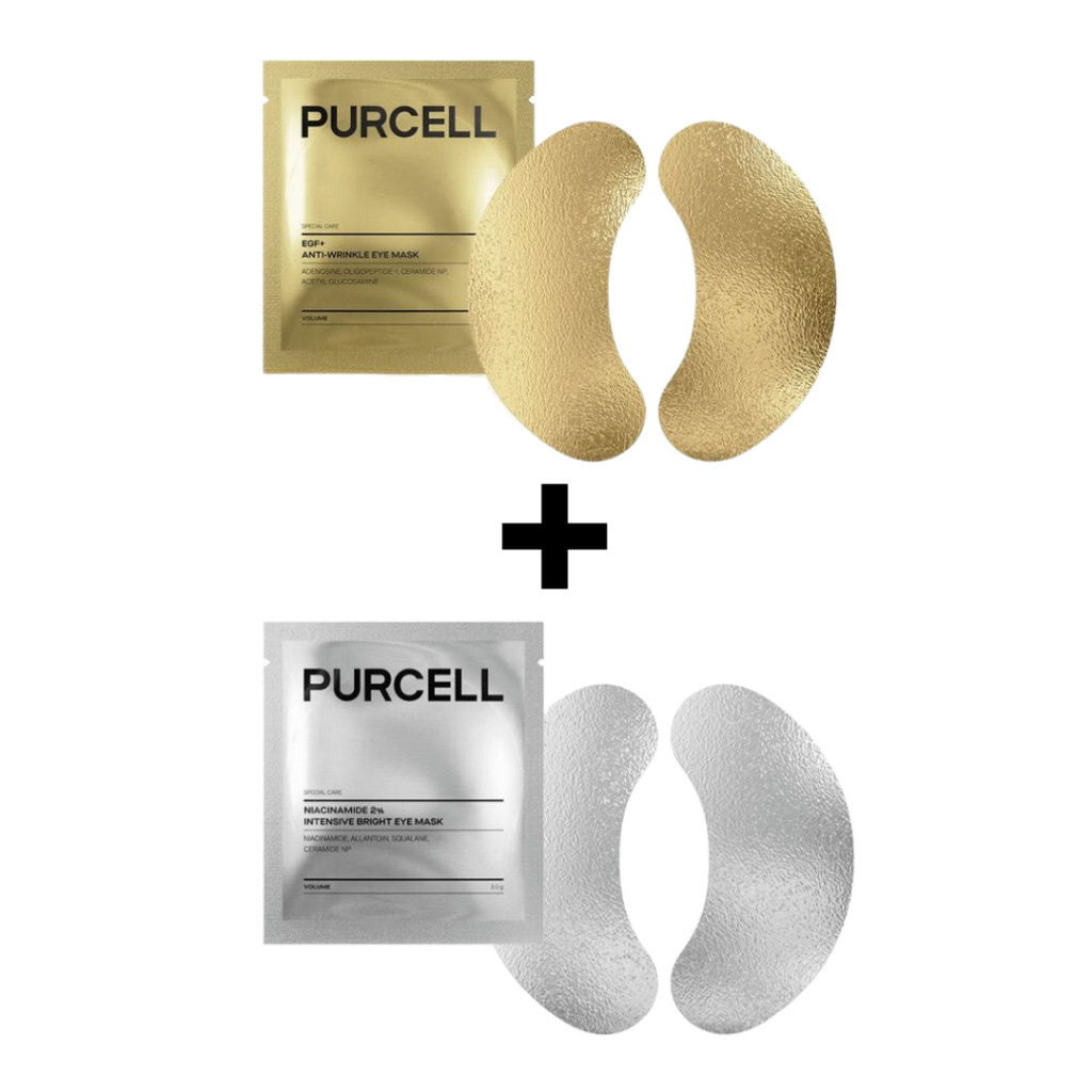 Mascarilla para ojos PURCELL (EGF+ Antiarrugas / Niacinamida 2% Iluminadora intensiva) 1 par 3g (3 opciones)