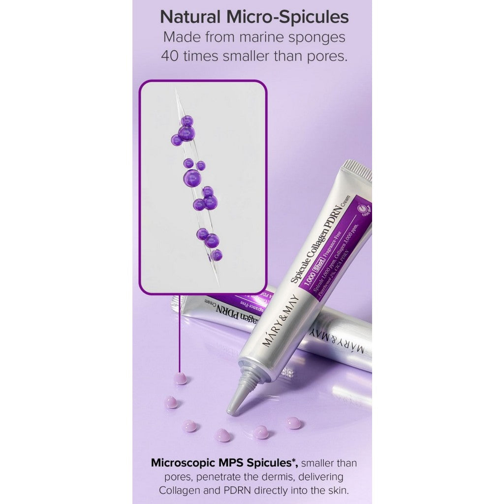 MARY&MAY Crema de espículas con PDRN 15g, 2 tipos (colágeno, retinol)
