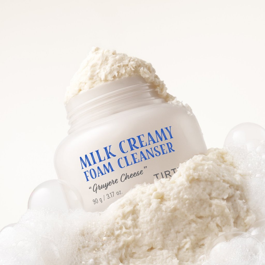 TIRTIR Milk Creamy Foam Cleanser 90g │ Gruyere Cheese Edition