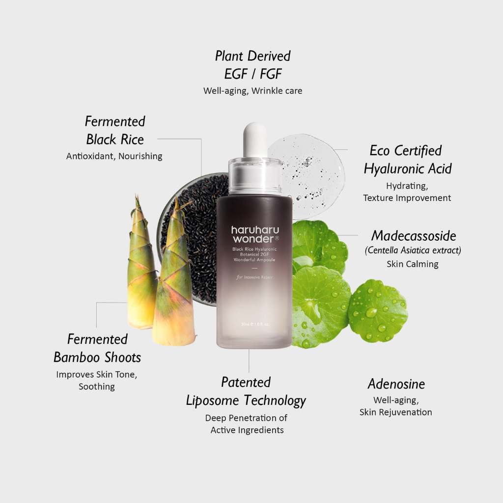 [NEW] HARUHARU WONDER Black Rice Hyaluronic Botanical 2GF Wonderful Ampoule 30ml
