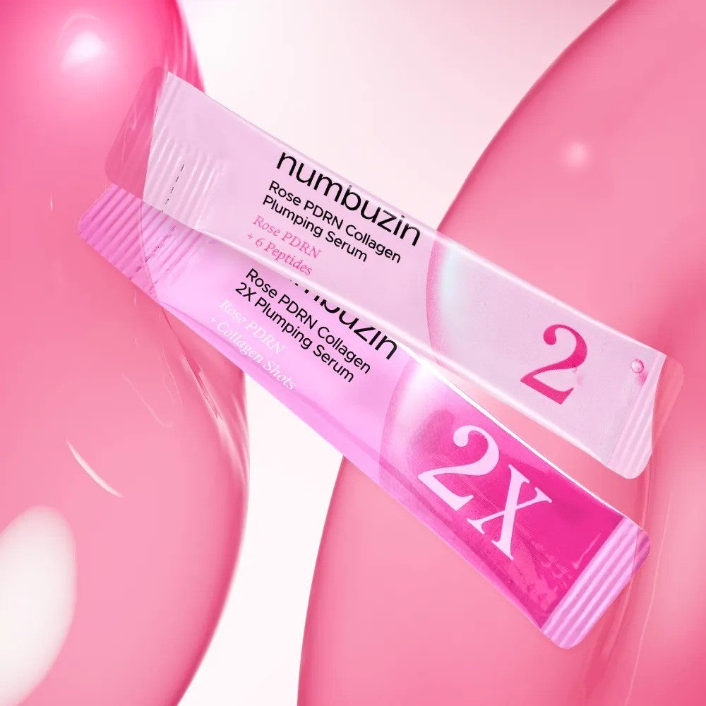 Numbuzin No.2 Rose PDRN Collagen Plumping Serum Duo, 10ml (Mild 1ml*5ea+Intensive 1ml*5ea)