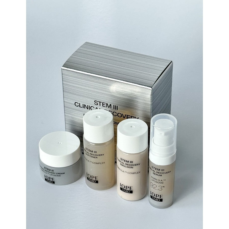 [KIT] IOPE STEM III Clinical Recovery Trial Kit (4 Items) │ Softener + Emulsion + Serum + Cream