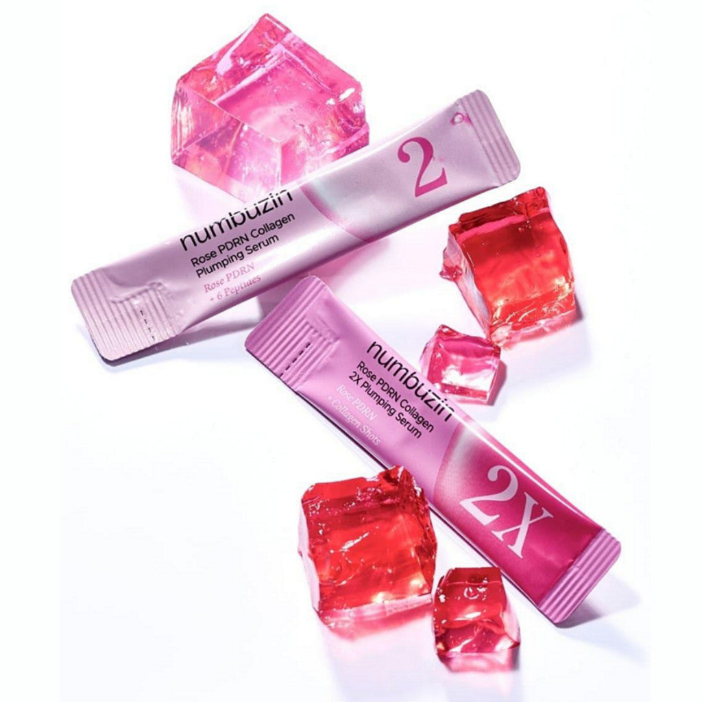 Numbuzin No.2 Rose PDRN Collagen Plumping Serum Duo, 10ml (Mild 1ml*5ea+Intensive 1ml*5ea)