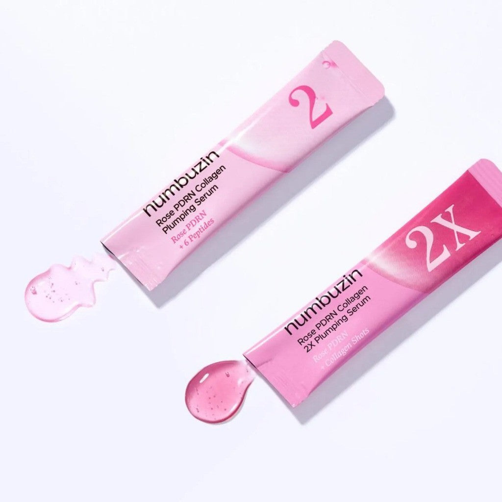 Numbuzin No.2 Rose PDRN Collagen Plumping Serum Duo, 10ml (Mild 1ml*5ea+Intensive 1ml*5ea)