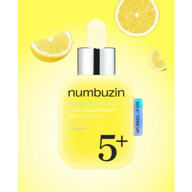 Numbuzin No.5 Glutathione Vitamin Tone-Up Sun Serum SPF50+ PA+++ 30ml