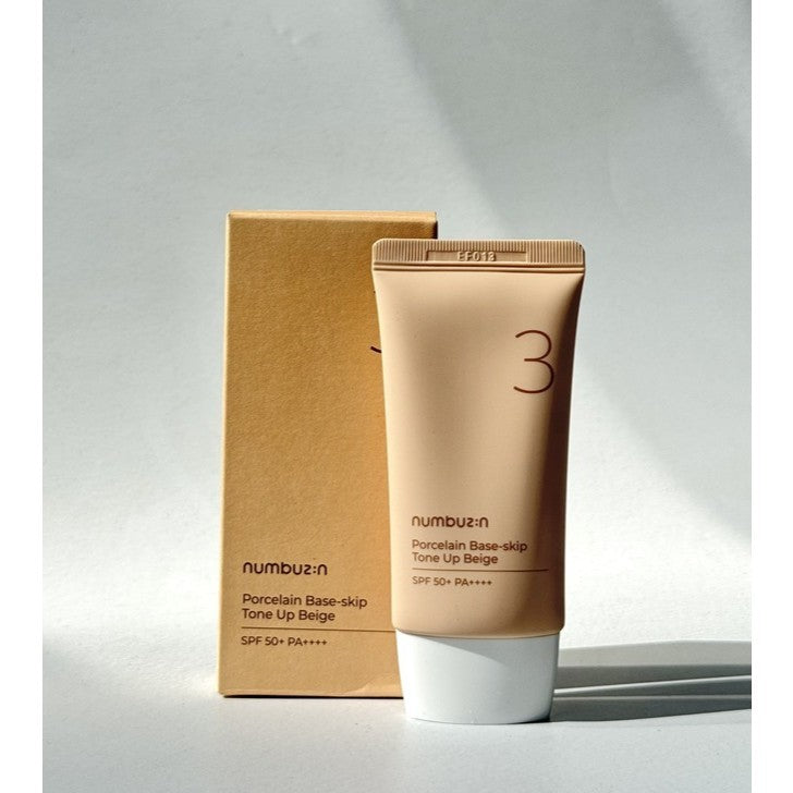 Numbuzin No.3 Porcelain Base-skip Tone Up Beige 5ml / 35ml / 50ml
