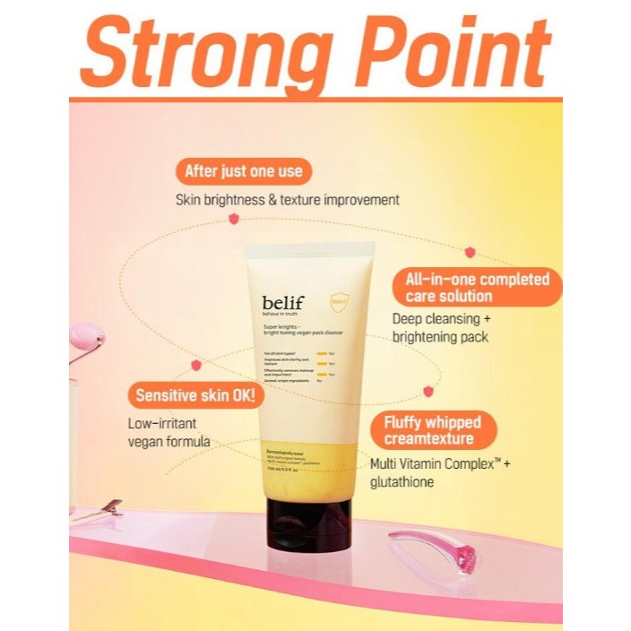 Limpiador Vegano Super Knights Bright Toning de BELIF 35ml, 150ml