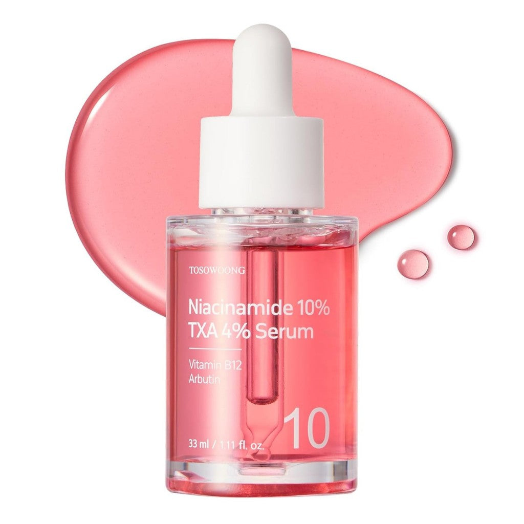 TOSOWOONG Niacinamide 10% + Tranexamic Acid 4% Serum / Pink Peptide 12 PDRN Serum, 33mL