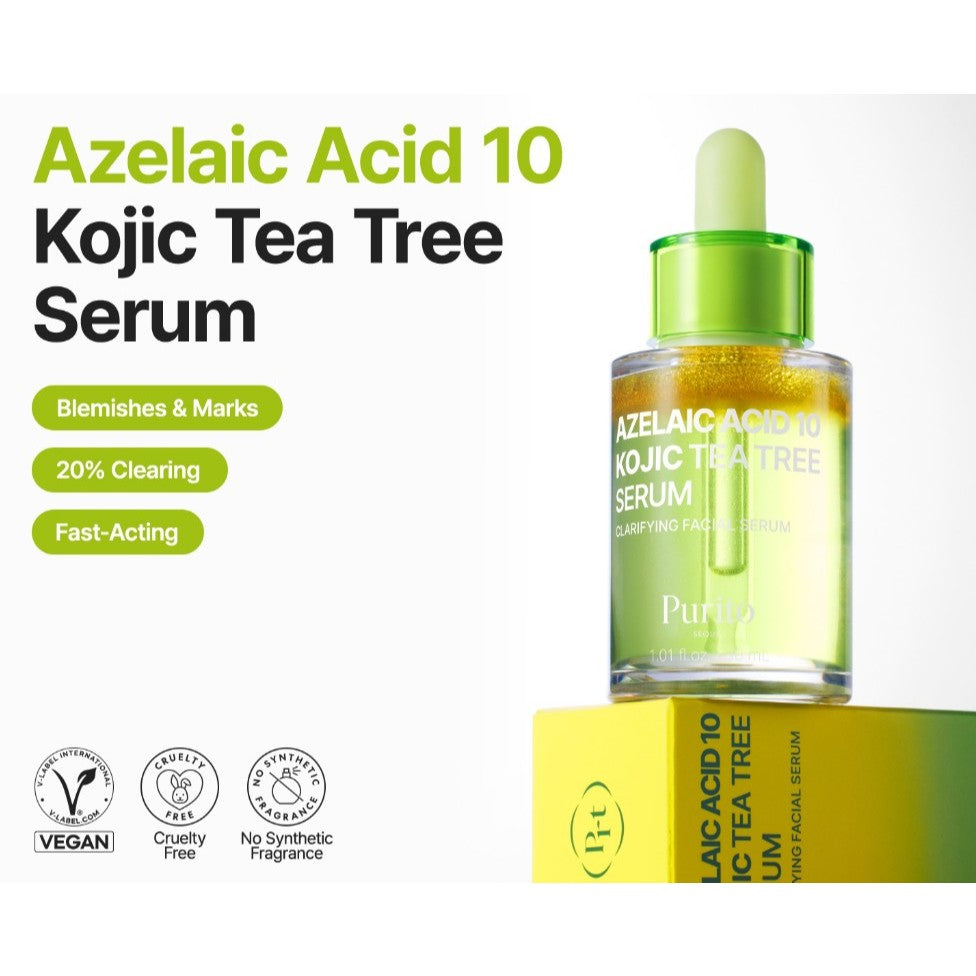 Sérum de ácido azelaico 10, ácido kójico y árbol de té PURITO, 30 mL