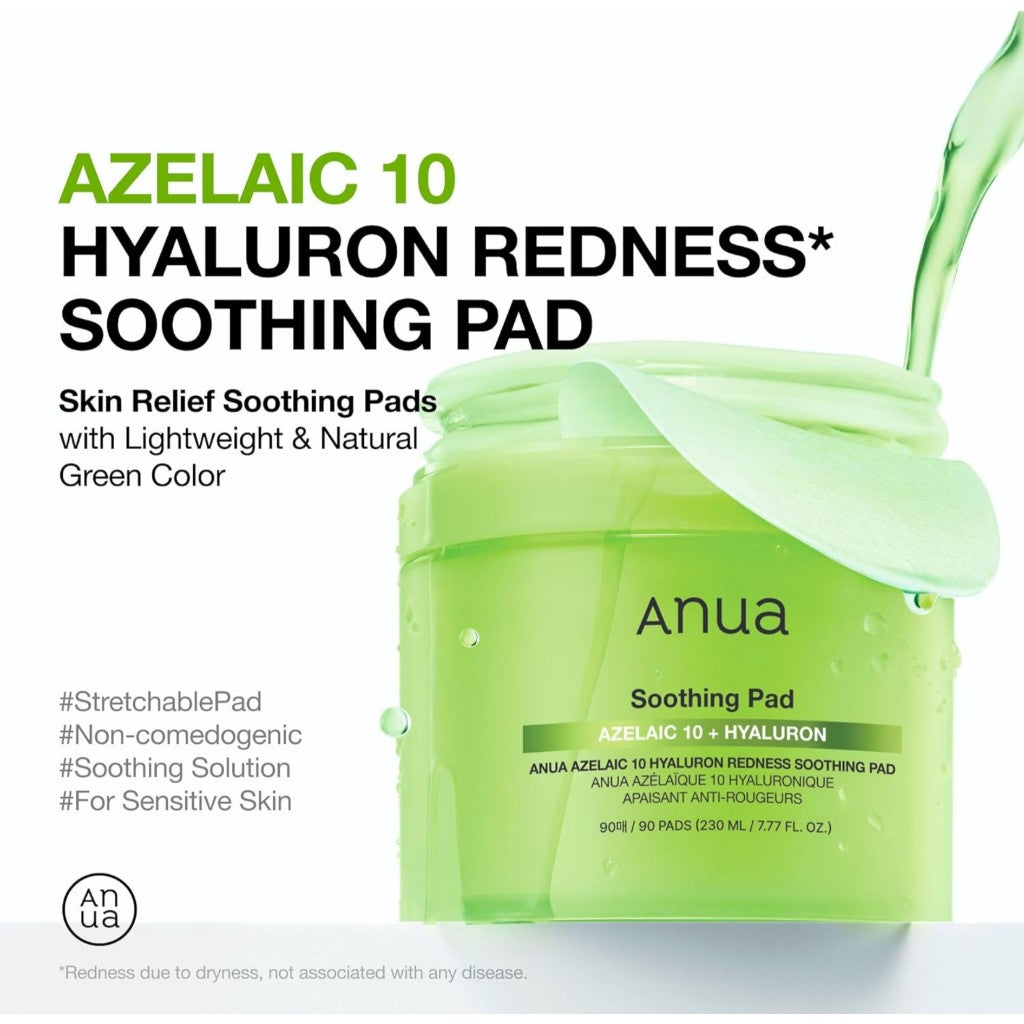 ANUA Pad Collection PDRN 100 Hyaluronic Acid Glow Pad, Niacinamide 5 TXA Brightening Pad, Azelaic 10+Hyaluron Soothing Pad, 8 Hyaluronic Acid Catechin Calming Pad (4 Options)