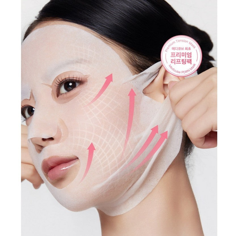 MEDICUBE PDRN Pink Tension Up Mask Set (4 sheets + V-line up band)