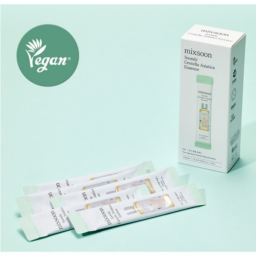 [MINI SET] mixsoon Bean Cream / Bean Essence / Soondy Centella Asiatica Essence Stick Pouch 1.5ml x 10ea (3 Types)