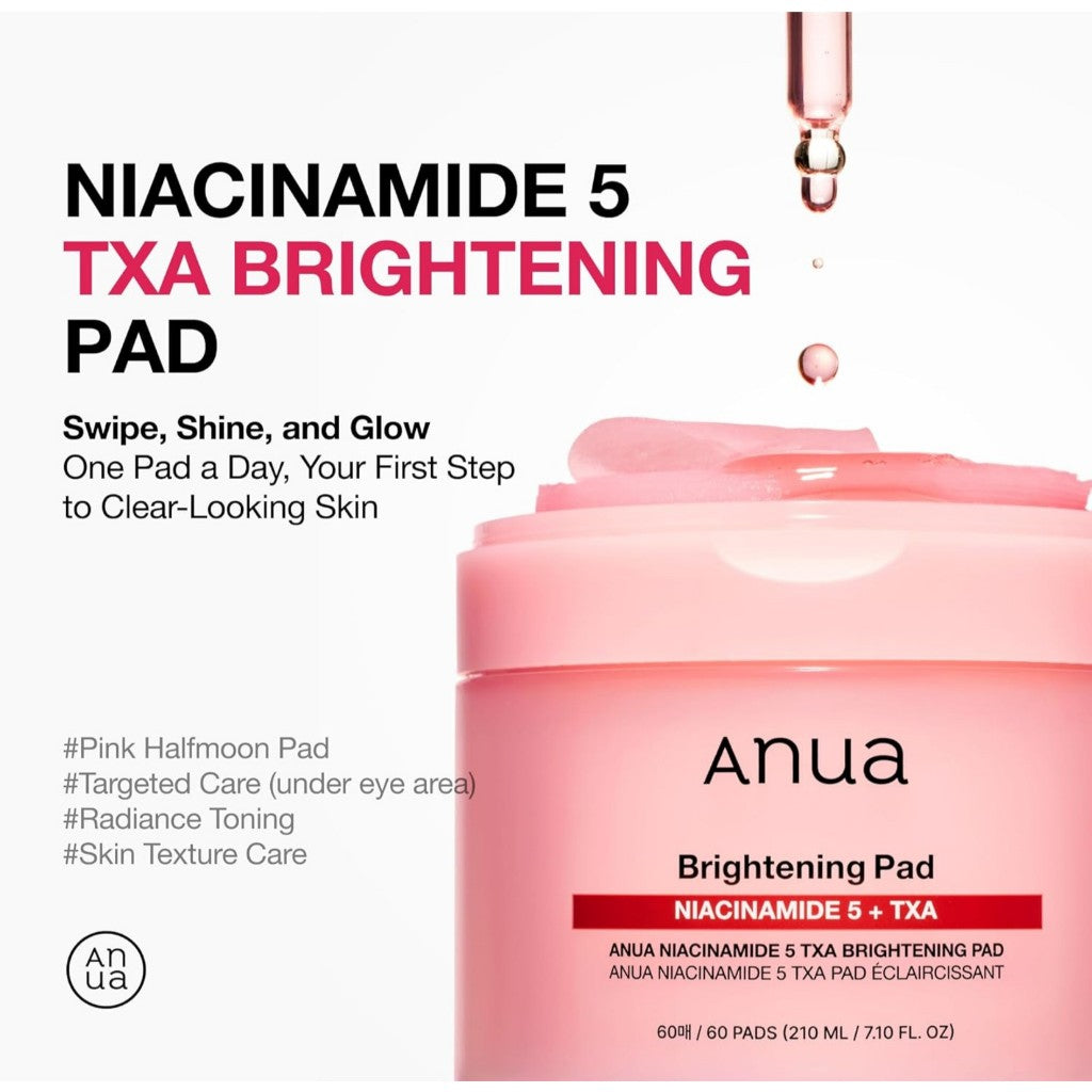 ANUA Pad Collection PDRN 100 Hyaluronic Acid Glow Pad, Niacinamide 5 TXA Brightening Pad, Azelaic 10+Hyaluron Soothing Pad, 8 Hyaluronic Acid Catechin Calming Pad (4 Options)
