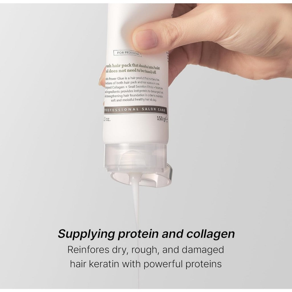 LADOR Keratin Power Glue, 150g | Leave-In Conditioner Protein Hair Treatment Mask