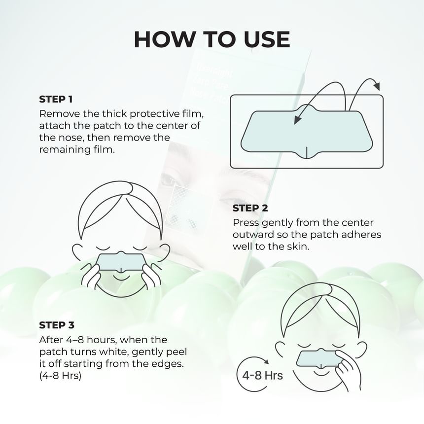 JUMISO Overnight Zero pore Nose patch, 10EA