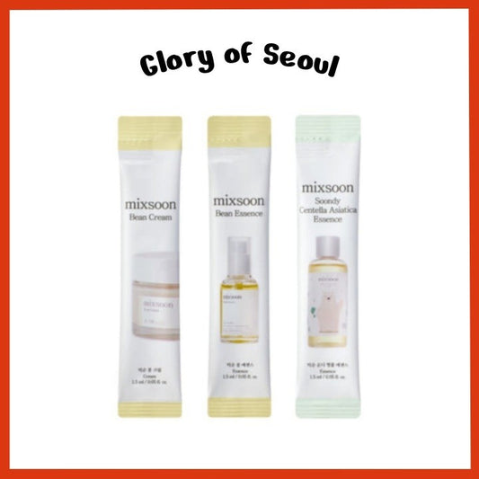 [Mini] Mixsoon Bean Cream / Bean Essence / Soondy Centella Asiatica Essence Stick Pouch (1.5ml x 10ea)