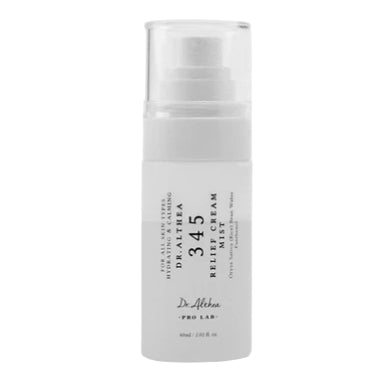 White Dr. Althea 345 Relief Cream Mist 60ml spray bottle with a clear cap