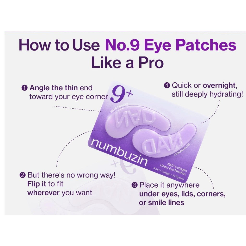 Numbuzin No.9 NAD+ Collagen Under Eye Patches (2 Options)