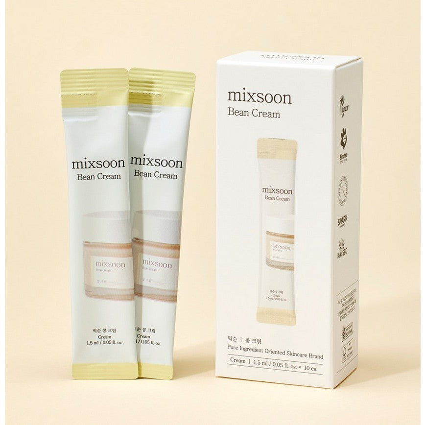 [MINI SET] mixsoon Bean Cream / Bean Essence / Soondy Centella Asiatica Essence Stick Pouch 1.5ml x 10ea (3 Types)