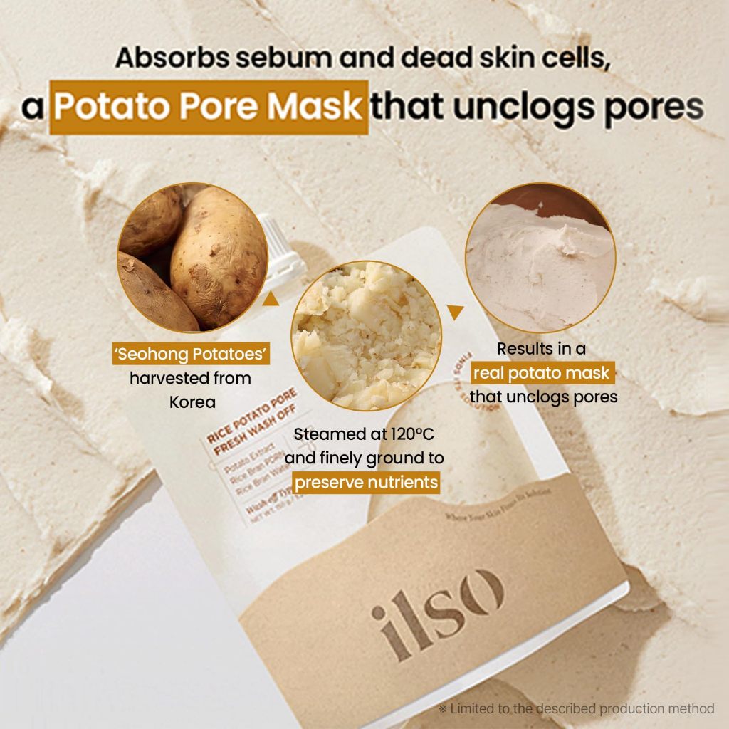 [NUEVO] ILSO Rice Potato Pore Fresh Wash Off, 150g