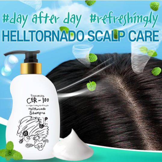 [NUEVO] ELIZAVECCA CER-100 Champú Helltornado A+ Muscle con recubrimiento de colágeno, 500mL