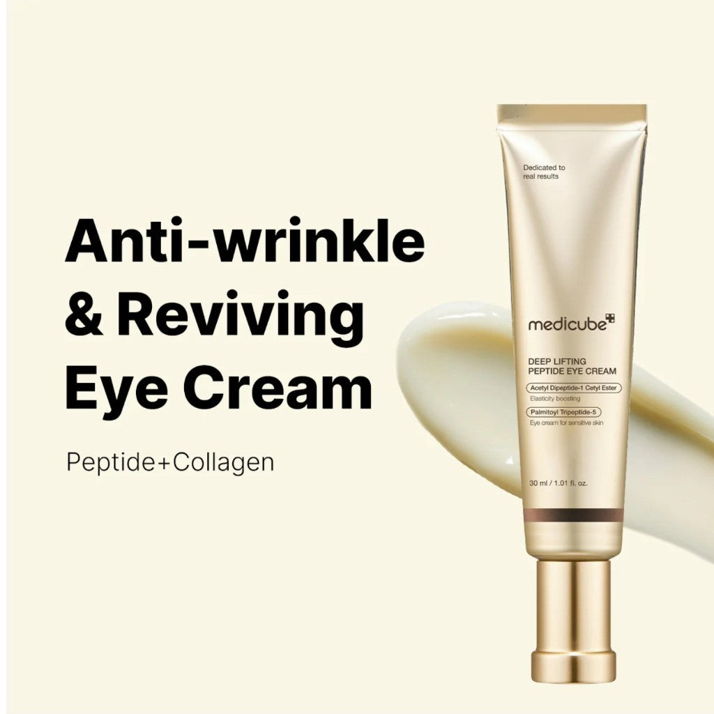 MEDICUBE Deep Lifting Peptide Eye Cream, 30ml (2 Options) │ PREVIOUS Version / RENEWED Version