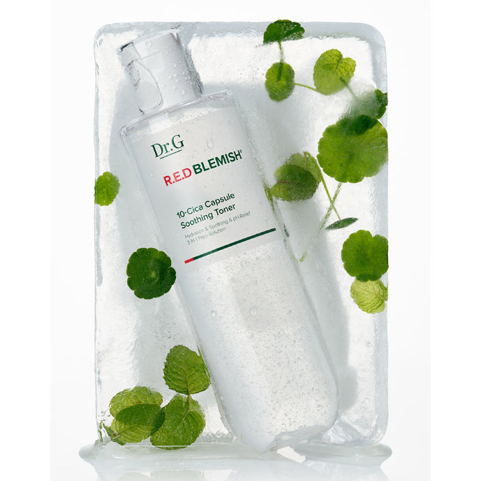 Tónico calmante Dr.G RED Blemish Clear / Tónico con cápsulas de 10-Cica, 300ml (2 tipos)