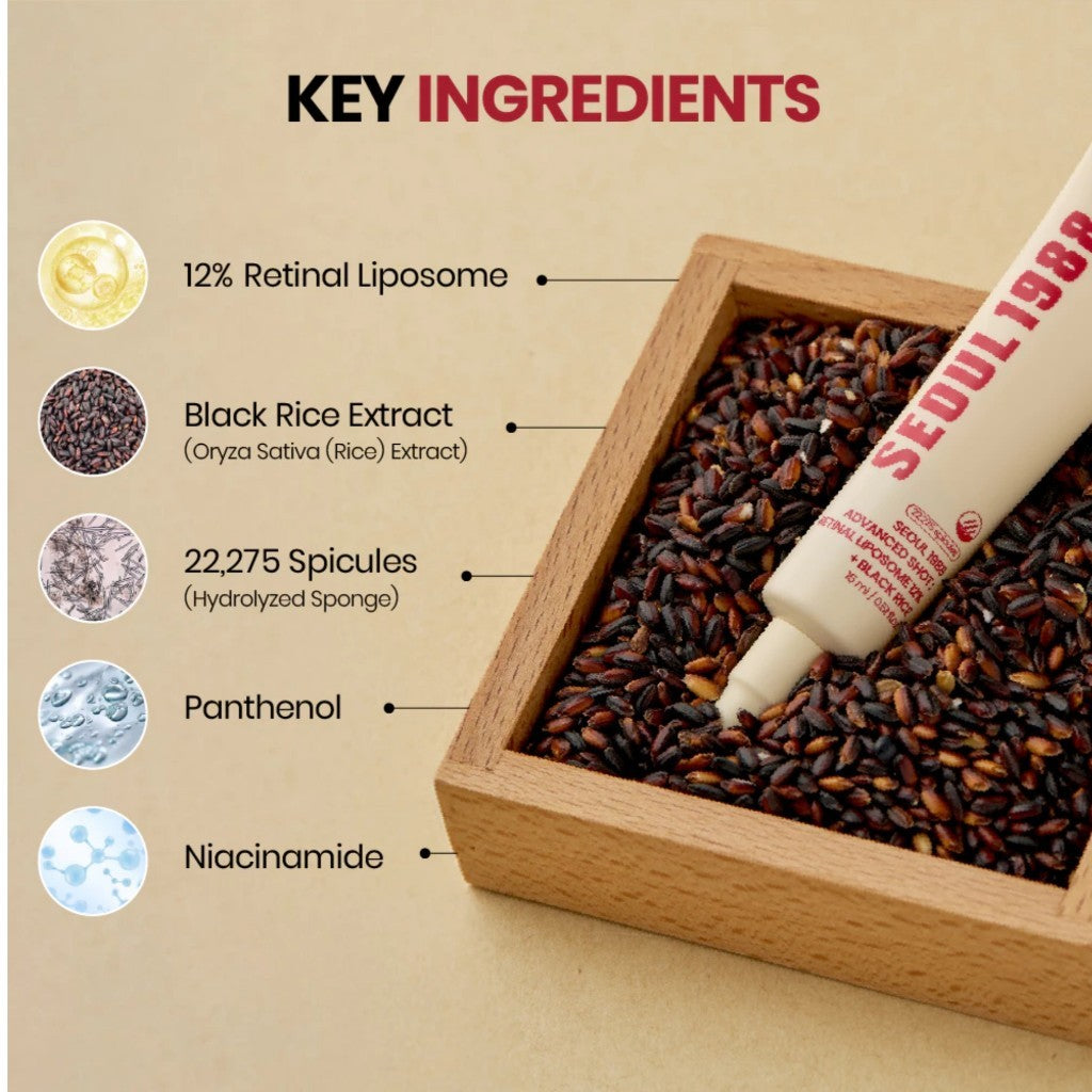 [NEW] K-SECRET SEOUL 1988 Advanced Shot: Retinal Liposome 12% + Black Rice, 15mL
